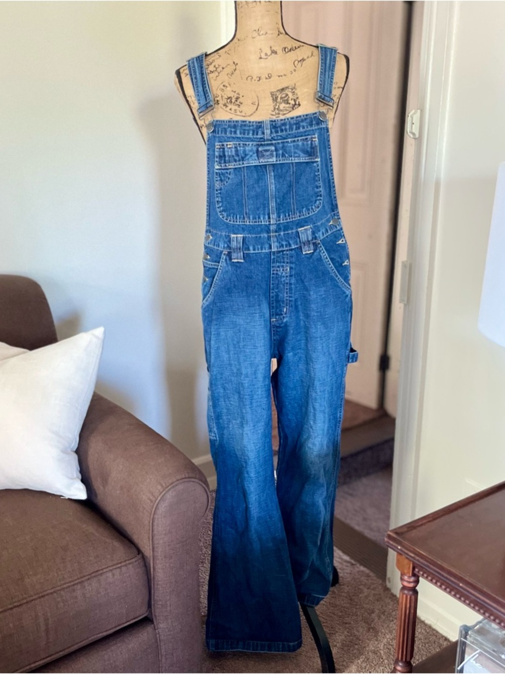 SO Vintage Cotton Blue Denim Overalls Jumpsuit